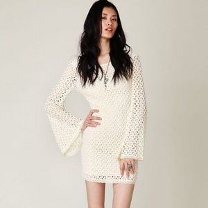 Free People Gysy Lace Bell Sleeve Boho Dress